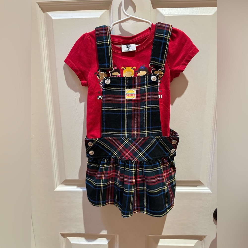 Target x Harajuku collection tee and skirt overall.